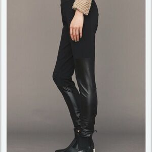 Vince lamb Leather Black  pants  Leggings